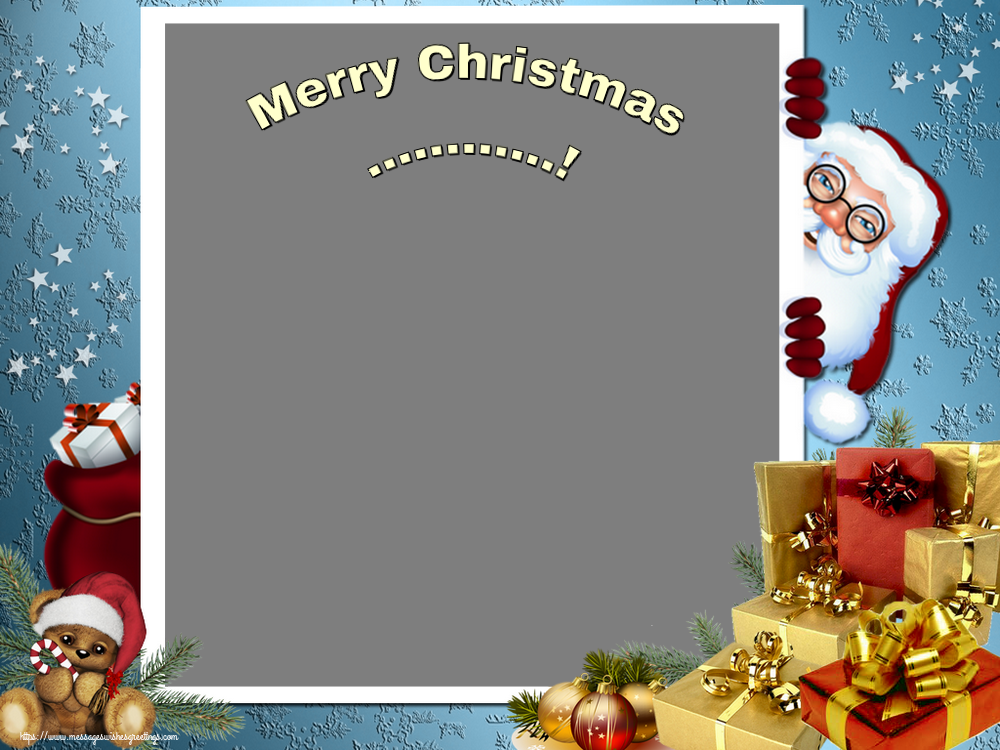 Custom Greetings Cards for Christmas - Merry Christmas ...! - Christmas Photo Frame