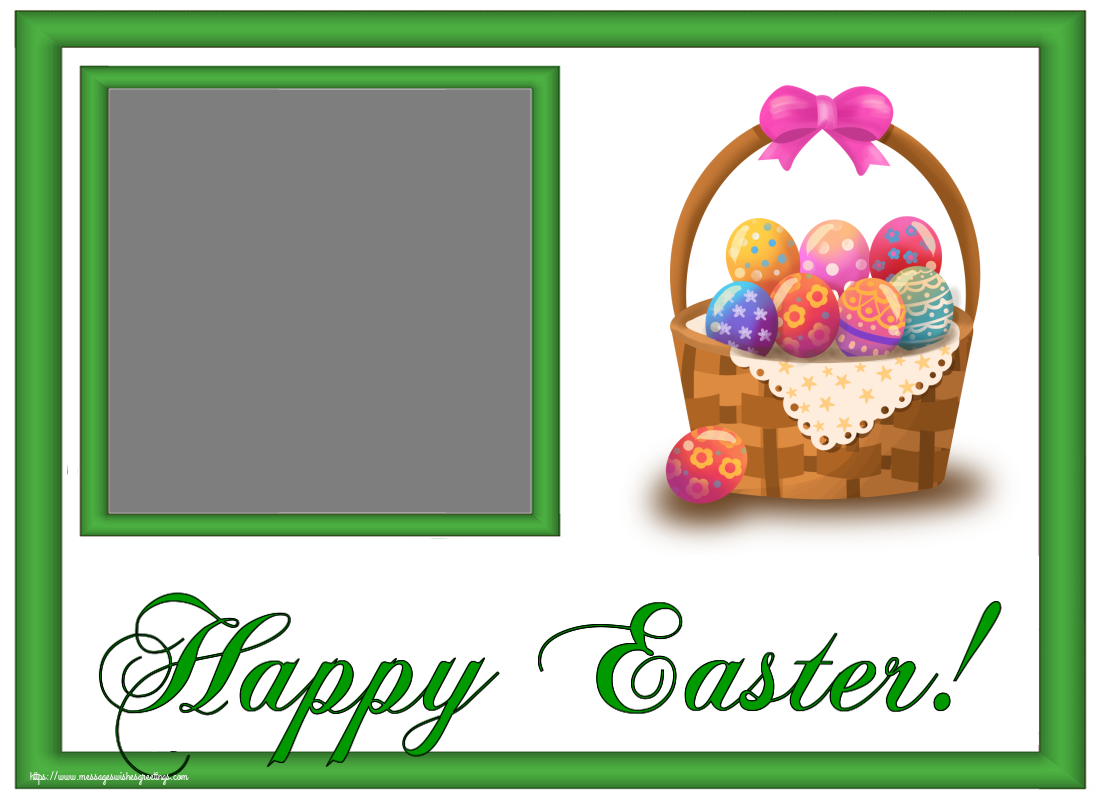 Custom Greetings Cards for Easter - Eggs & Photo Frame | Happy Easter! - Create with your facebook profile photo