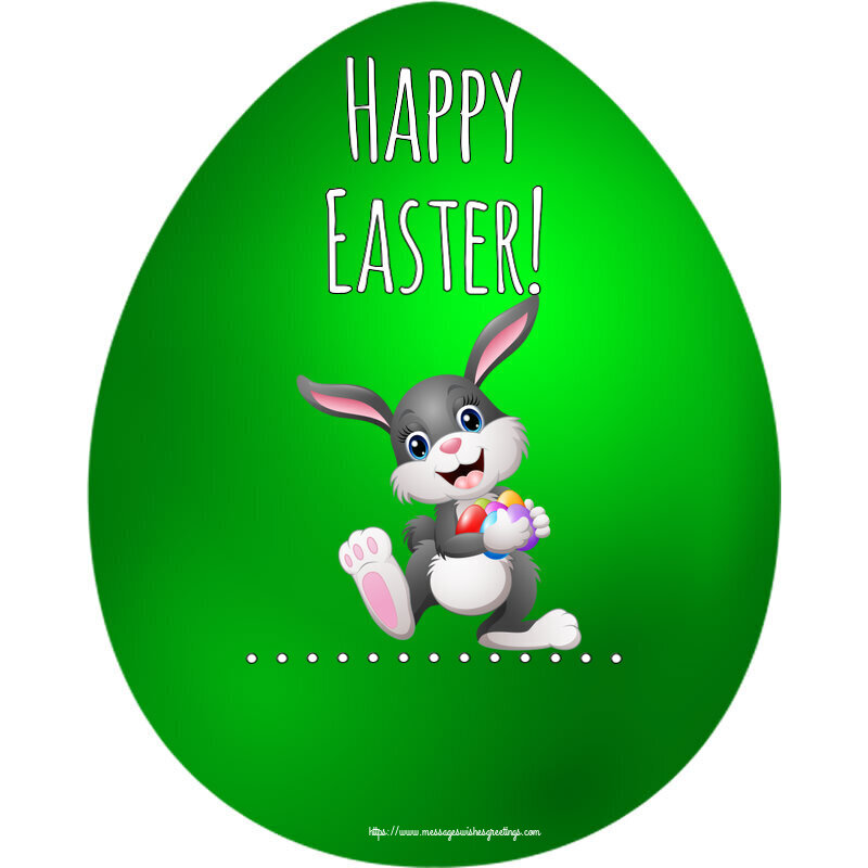 Custom Greetings Cards for Easter - Rabbit | Happy Easter! ...