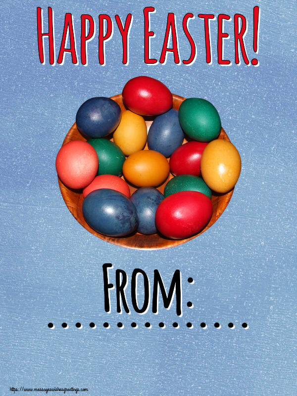 Custom Greetings Cards for Easter - Eggs | Happy Easter! From: ...