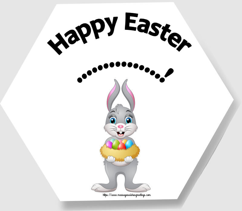 Custom Greetings Cards for Easter - Rabbit | Stay blessed and have a ...