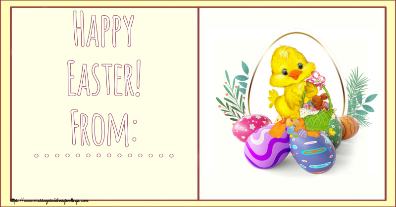 Custom Greetings Cards for Easter - Rabbit | Happy Easter! From: ...