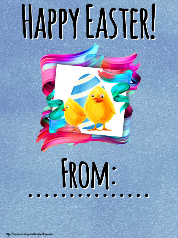 Custom Greetings Cards for Easter - Chicken | Happy Easter! From: ...