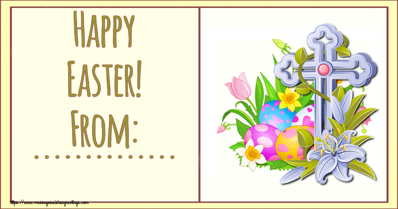 Custom Greetings Cards for Easter - Cross | Happy Easter! From: ...