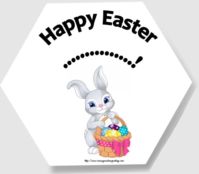 Custom Greetings Cards for Easter - Rabbit | Happy Easter ...!