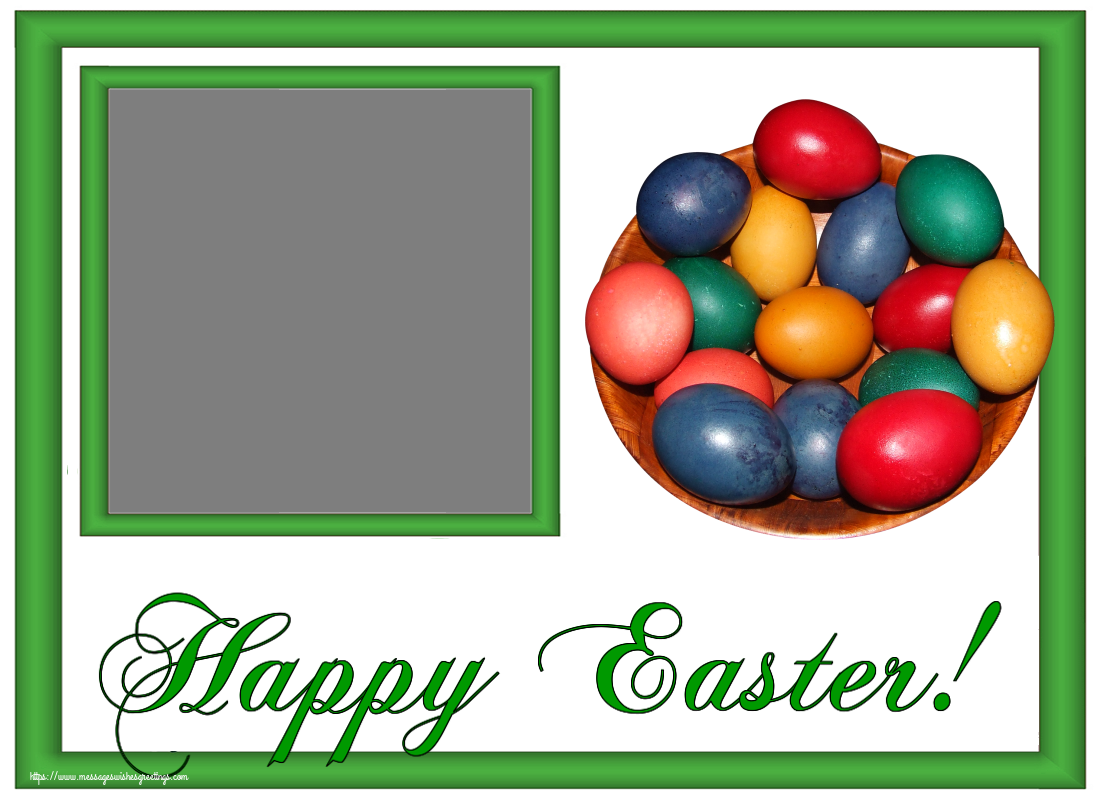 Custom Greetings Cards for Easter - Eggs & Photo Frame | Happy Easter! - Create with your facebook profile photo