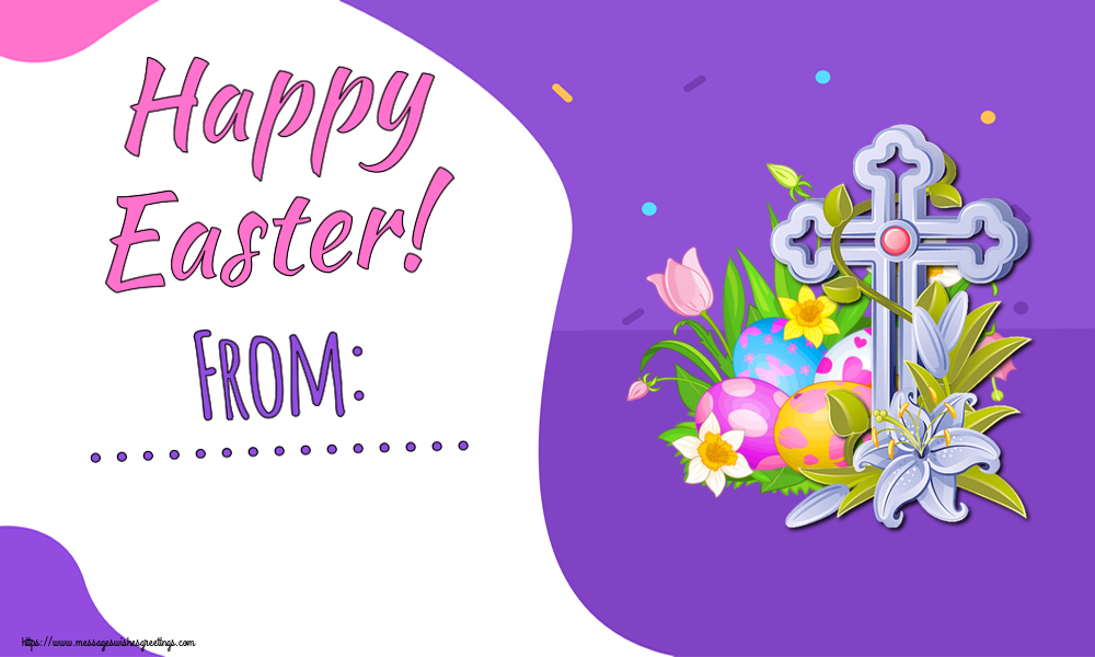 Custom Greetings Cards for Easter - Cross | Happy Easter! From: ...
