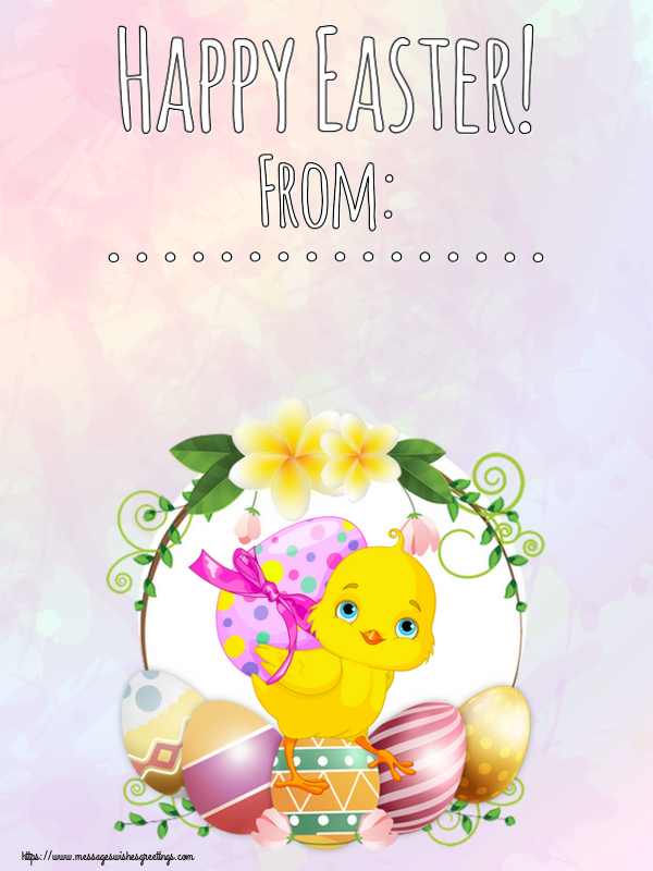 Custom Greetings Cards for Easter - Chicken | Happy Easter! From: ...