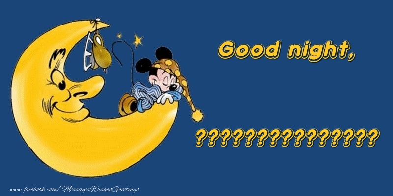 Custom Greetings Cards for Good night - Animation & Moon | Good night, ...