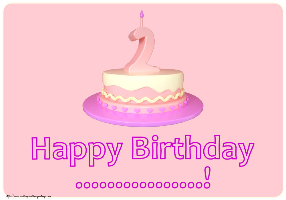 Custom Greetings Cards for kids - Happy Birthday ...! ~ Cake 2 years