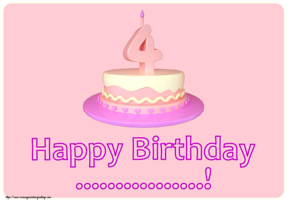 Custom Greetings Cards for kids - Happy Birthday ...! ~ Cake 4 years