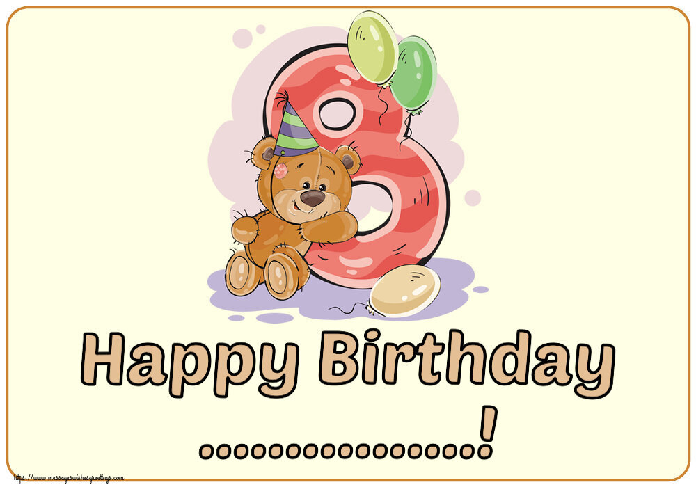 Custom Greetings Cards for kids - Happy Birthday ...! ~ 8 years