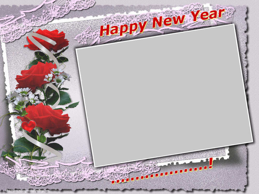 Custom Greetings Cards for New Year - Happy New Year ...! - New Year Photo Frame