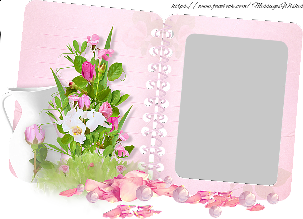 Custom Greetings Cards with Photo - Flowers photo frame
