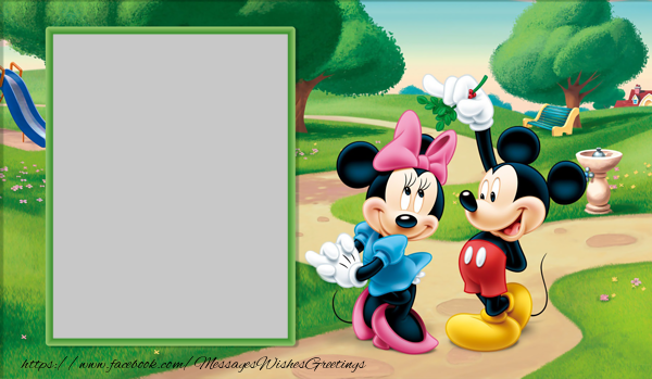 Custom Greetings Cards with Photo - Minnie and Mickey Mouse