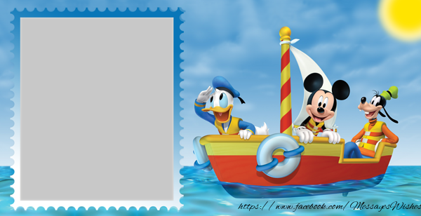 Custom Greetings Cards with Photo - Mickey Mouse and friends