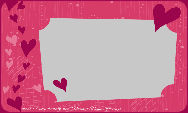 Custom Greetings Cards with Photo - Photo frame with hearts