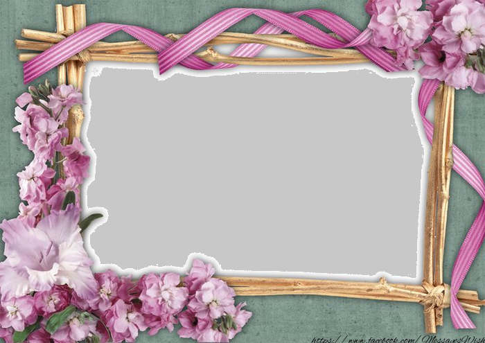 Custom Greetings Cards with Photo - Photo frame with flowers