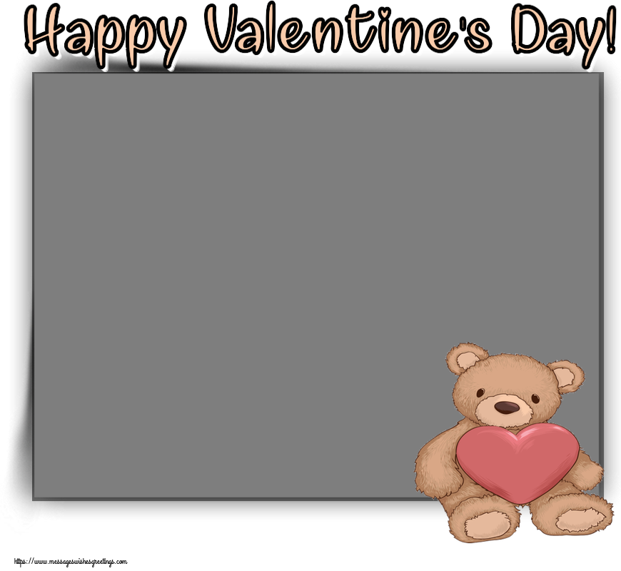 Custom Greetings Cards for Valentine's Day - Happy Valentine's Day! - Photo Frame