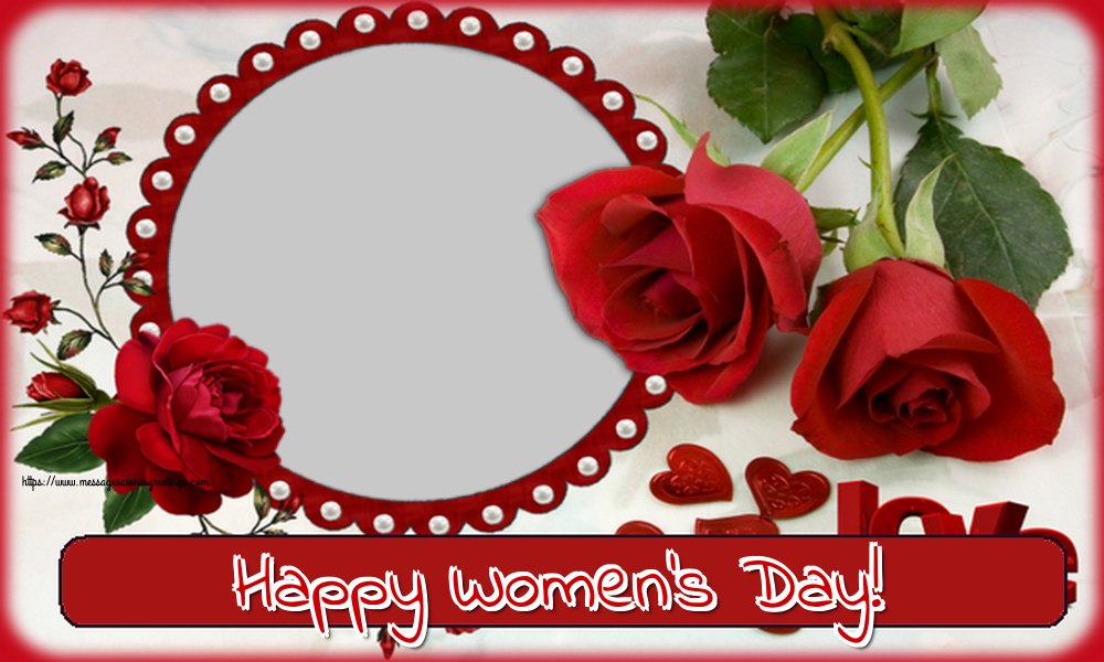 Custom Greetings Cards for Women's Day - Happy Women's Day! - Women's Day Photo Frame