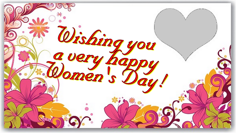 Custom Greetings Cards for Women's Day - Wishing you a very happy Women's Day! - Women's Day Photo Frame