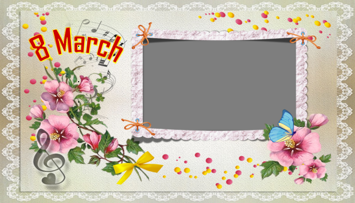 Custom Greetings Cards for Women's Day - 8 March - Women's Day Photo Frame