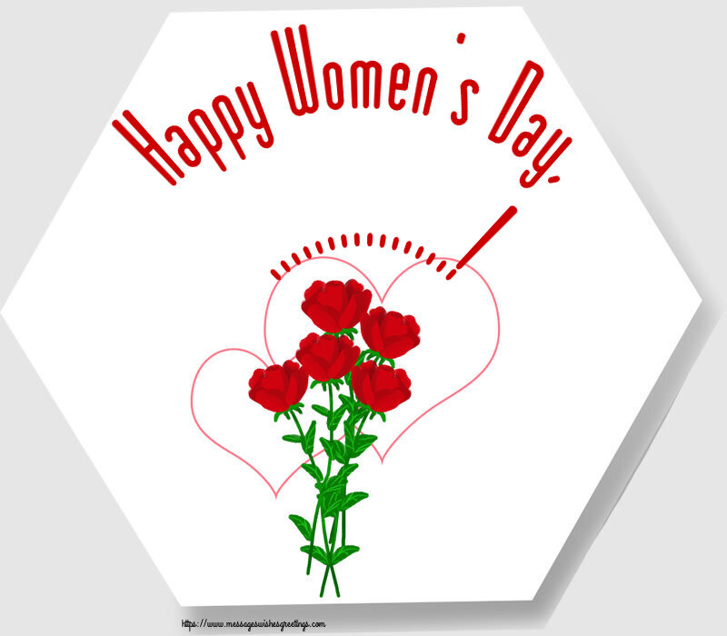 Custom Greetings Cards for Women's Day - Flowers | Happy Women's Day, ...!