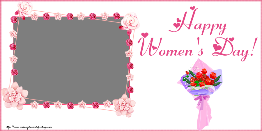 Custom Greetings Cards for Women's Day - Happy Women's Day! - Photo Frame