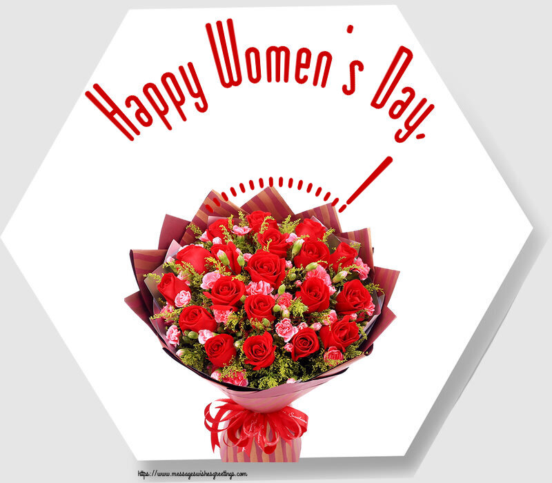 Custom Greetings Cards for Women's Day - Flowers | Happy Women's Day, ...!