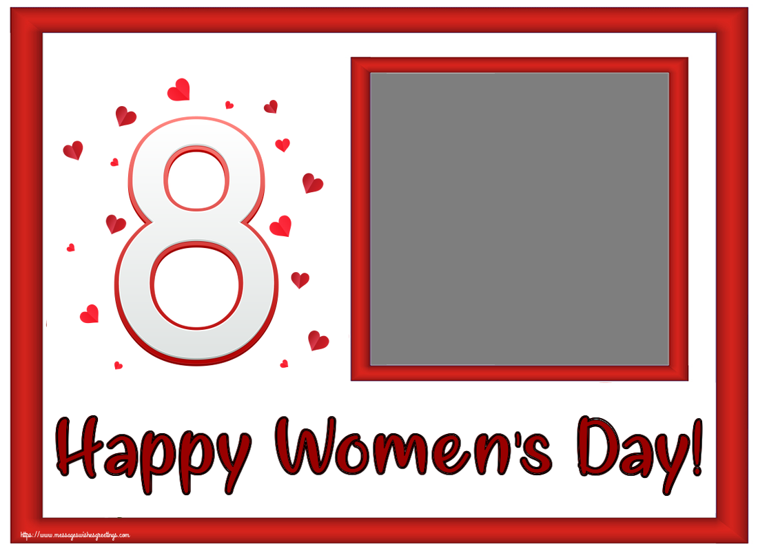 Custom Greetings Cards for Women's Day - Photo Frame | Happy Women's Day! - Create with your facebook profile photo