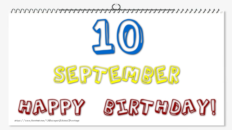 Greetings Cards of 10 September - 10 September - Happy Birthday!