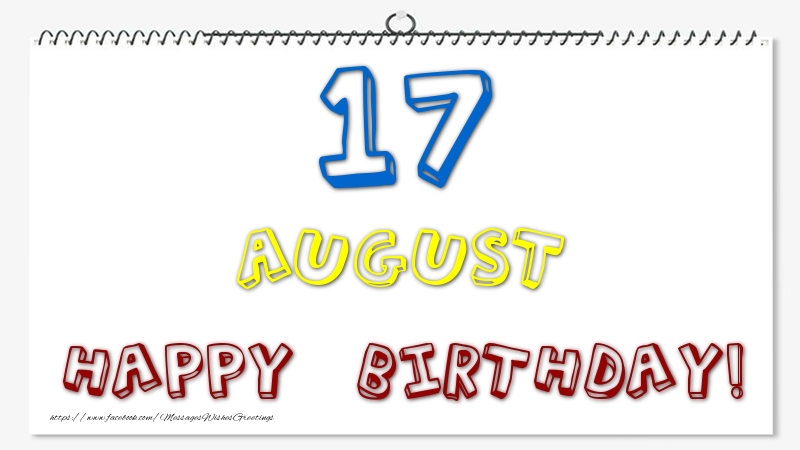 17 August - Happy Birthday!