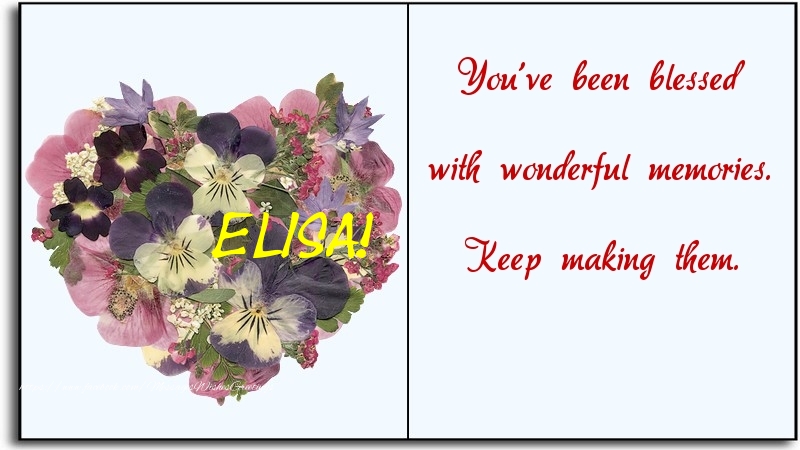 Greetings Cards for Birthday - Happy Birthday Elisa!