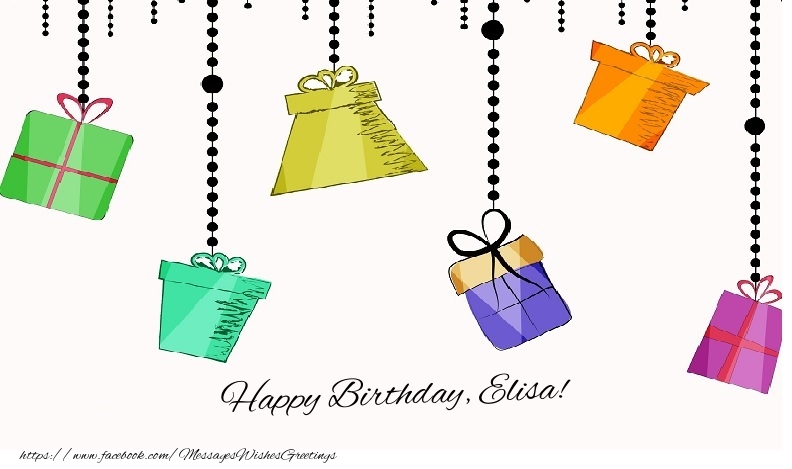 Greetings Cards for Birthday - Happy birthday, Elisa!