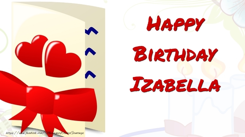  Greetings Cards for Birthday - Hearts | Happy Birthday Izabella