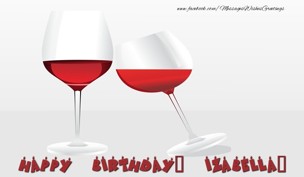 Greetings Cards for Birthday - Champagne | Happy Birthday, Izabella!