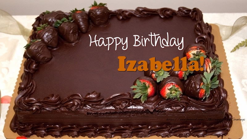  Greetings Cards for Birthday - Champagne | Happy Birthday Izabella!