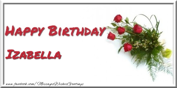 Greetings Cards for Birthday - Bouquet Of Flowers | Happy Birthday Izabella