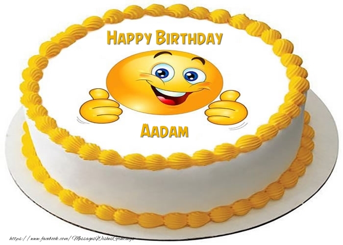 Greetings Cards for Birthday - Cake | Happy Birthday Aadam