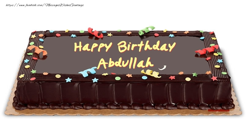 Greetings Cards for Birthday - Cake | Happy Birthday Abdullah