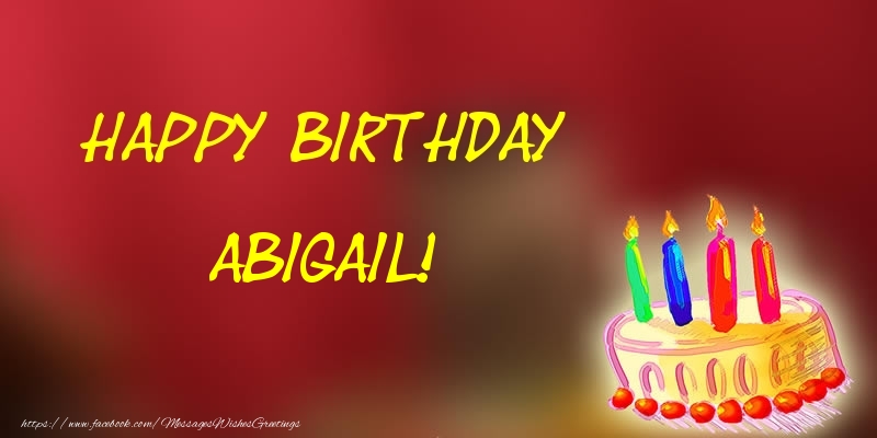 Greetings Cards for Birthday - Champagne | Happy Birthday Abigail!