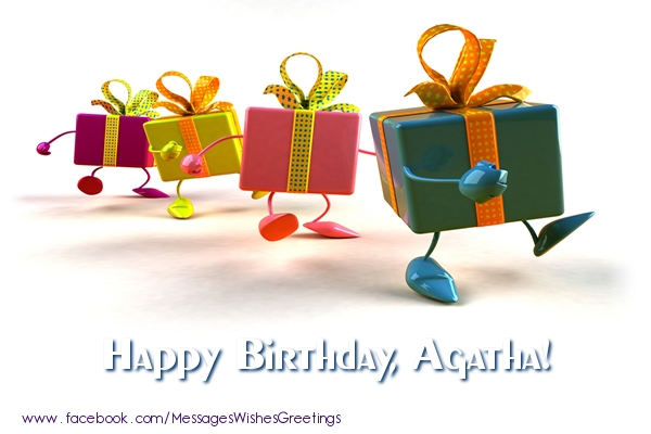  Greetings Cards for Birthday - Gift Box | La multi ani Agatha!