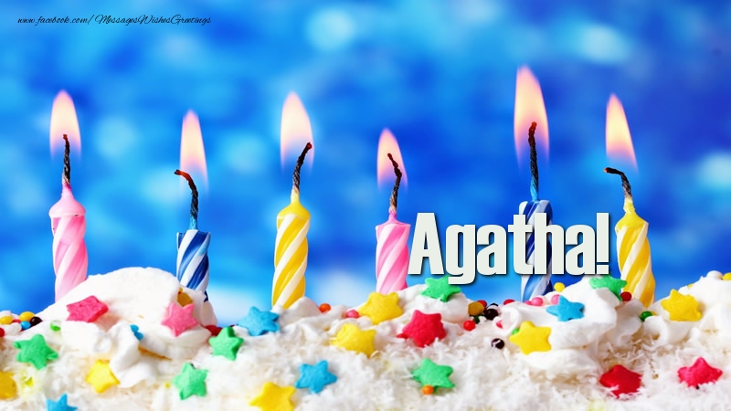 Greetings Cards for Birthday - Happy birthday, Agatha!