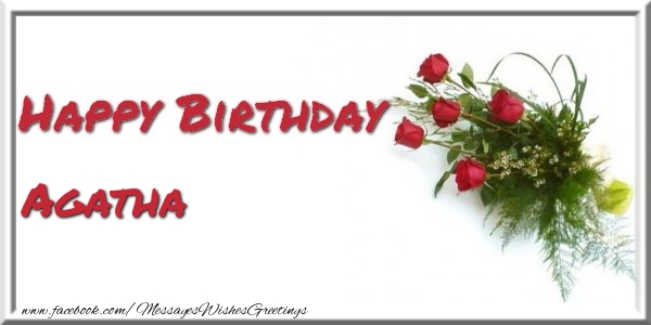 Greetings Cards for Birthday - Bouquet Of Flowers | Happy Birthday Agatha