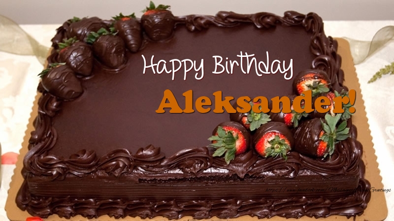Greetings Cards for Birthday - Champagne | Happy Birthday Aleksander!