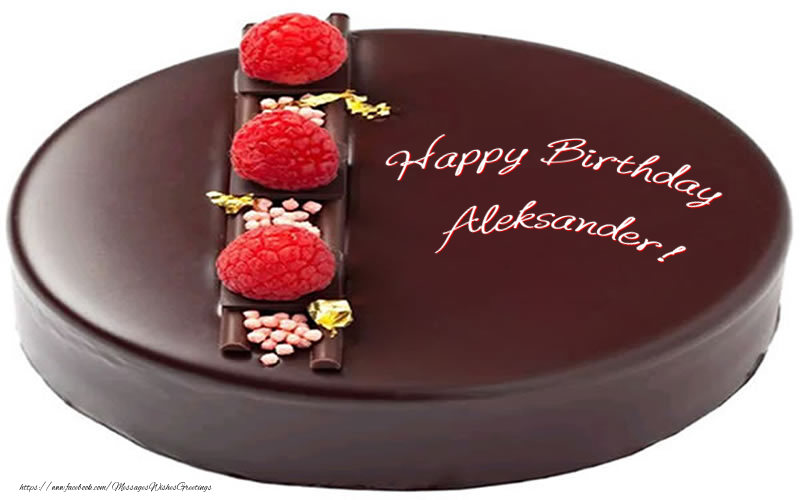 Greetings Cards for Birthday - Cake | Happy Birthday Aleksander!