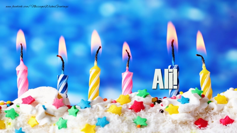 Greetings Cards for Birthday - Happy birthday, Ali!