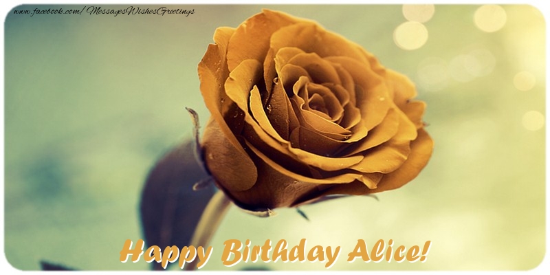  Greetings Cards for Birthday - Roses | Happy Birthday Alice!