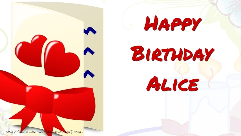  Greetings Cards for Birthday - Hearts | Happy Birthday Alice