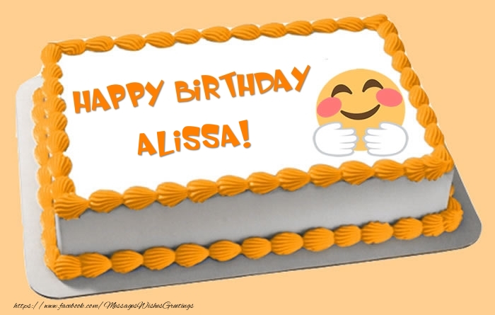 Greetings Cards for Birthday -  Happy Birthday Alissa! Cake